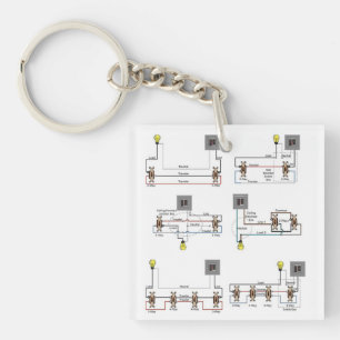 Un Porte - clé pour les électriciens avec des diag