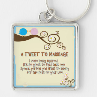 un porte-clés de tweet pour le mariage