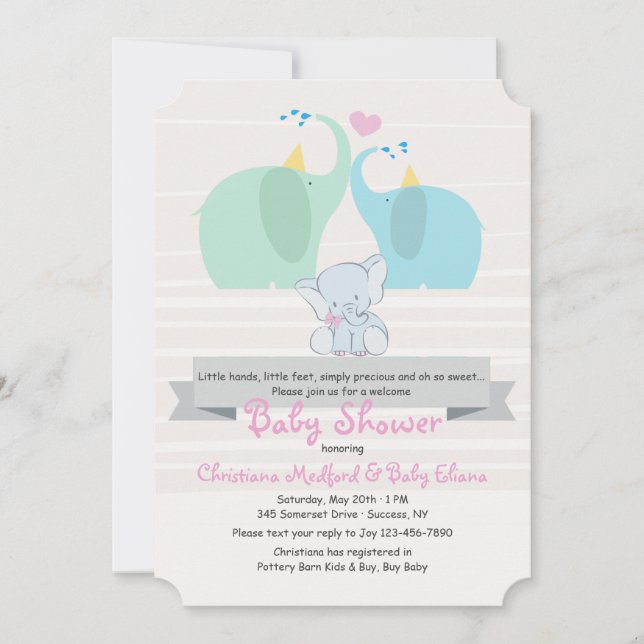 Un produit de notre invitation de baby shower de (Devant)