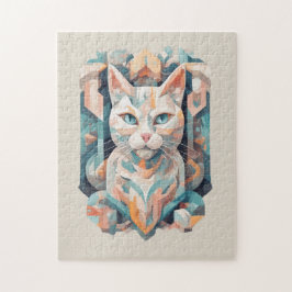 Un puzzle de chat captivant avec détails complexes