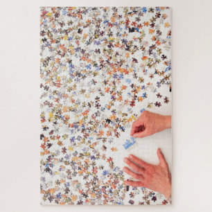 Un puzzle de puzzle non assemblé