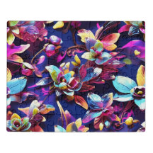 Un puzzle floral aux couleurs vives.