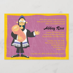 Un rabbin juif Quirky Invitation de l'invitation