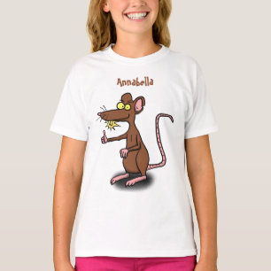 Un rat brun mignon pouce vers le haut dessin animé