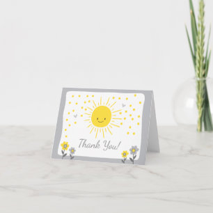 Un rayon de soleil Baby shower Carte de remercieme