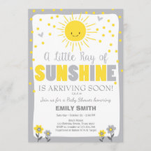 Un rayon de soleil Baby shower invitation Neutral