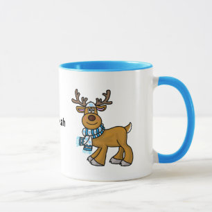 Un renne juif portant Yarmulke Chrismukkah Mug