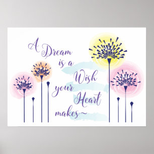 Un rêve est Souhaitez votre coeur fait poster