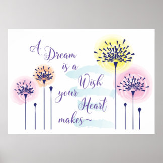 Un rêve est Souhaitez votre coeur fait poster