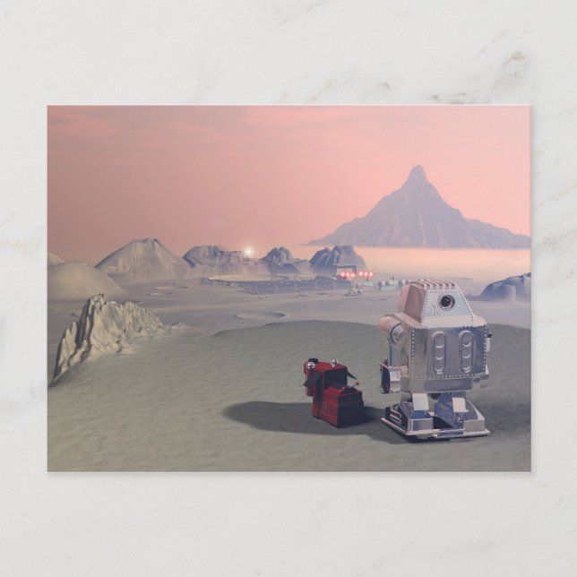 Un robot et sa carte postale Chien 2 (Devant)