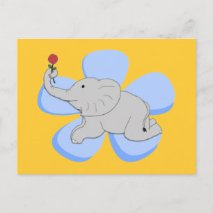 Un Rose d'une carte postale Baby Elephant