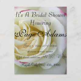 Un Rose romantique en fleurs Invitation à la douch