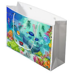 Un sac cadeau au charme aquatique