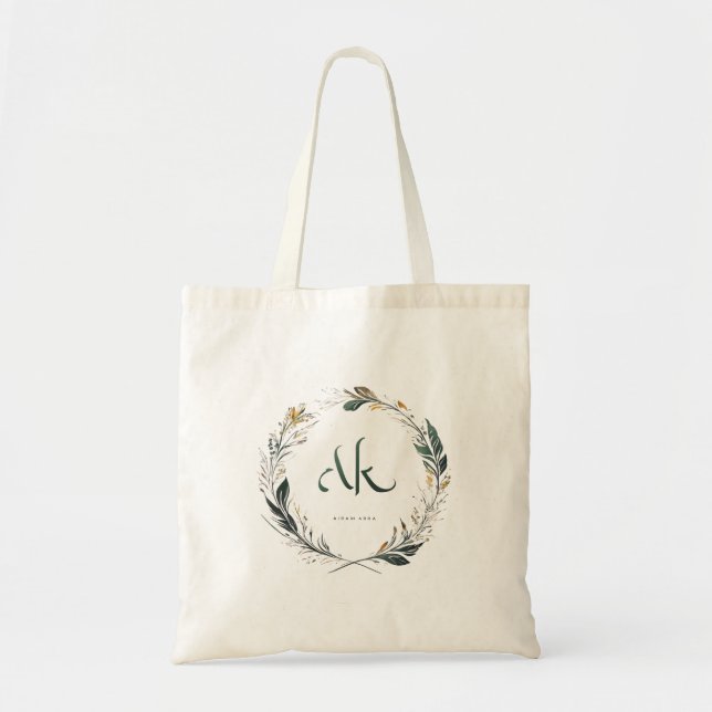 Un sac fourre-tout avec des motifs floraux chics (Devant)