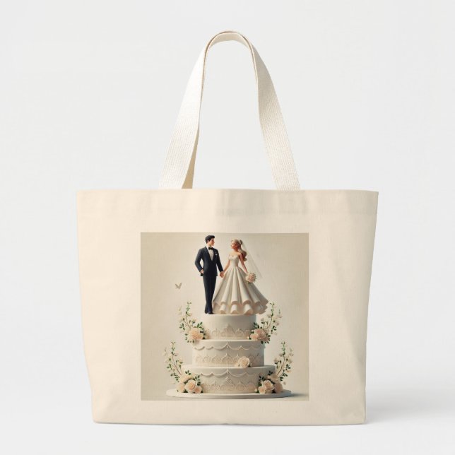 Un sac fourre-tout mariage romantique. (Devant)