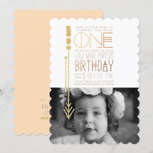 Un sauvage   Photo Invitation de la fête d'anniver