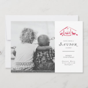 Un sauveur est carte photo né de vacances -