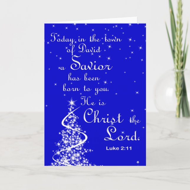Un Sauveur est né Carte de voeux de Noël (Devant)
