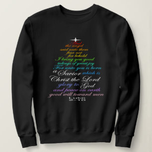 Un Sauveur est né Luke 2-11 T-shirts d'arbre de No
