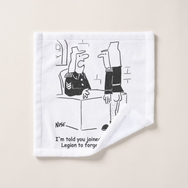 Un soldat en caricature de la Légion étrangère fra (Gant de toilette)