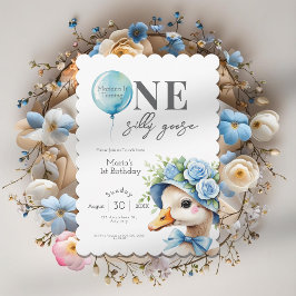 Un sot Goose Boy 1er Invitation anniversaire