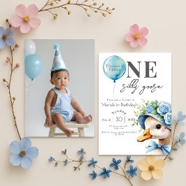 Un sot Goose Boy 1er Invitation anniversaire