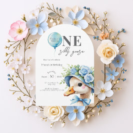 Un sot Goose Boy 1er Invitation anniversaire
