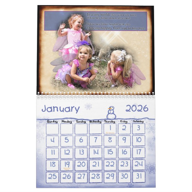 UN SOUHAIT MINUSCULE A ACCORDÉ LE CALENDRIER (Jan 2026)