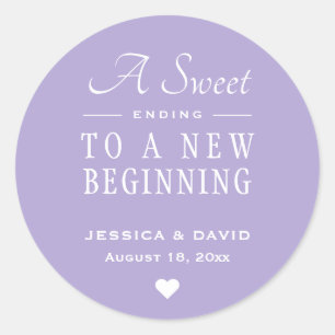 Un Sticker De Faveur De Mariage De Lavande Fin Dou