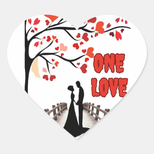 Un Stickers Coeur Amour (Devant)