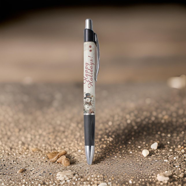 Un stylo floral de motoneige d'aquarelle (Créateur téléchargé)