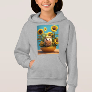 Un super mignon hérisson de tournesol, moteur irré