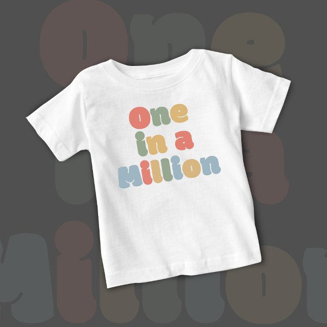 Un sur un million - T-shirt bébé | DP7Art (birthday gift, unique t shirt, for kids, imperials, colorful, white t shirt, unique gift, million. )