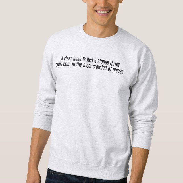 Un Sweatshirt de base masculin à la tête claire (Devant)