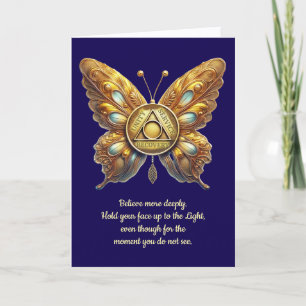 Un symbole d'unité papillon, carte d'anniversaire 