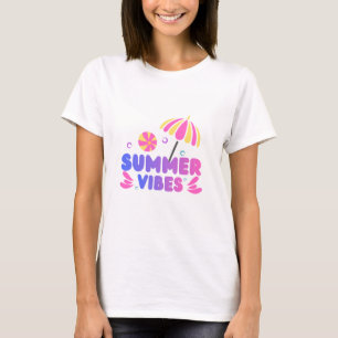 un t-shirt blanc à demi-manches avec des vibes est