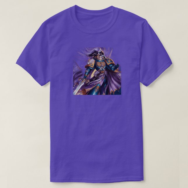 Un T-shirt couleur bleu peinture à l'eau (Design devant)