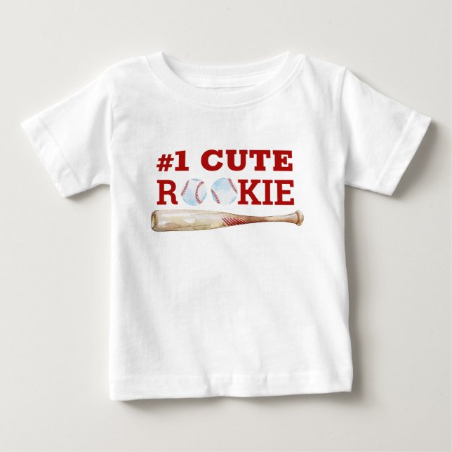 Un T-Shirt de bébé de baseball pour une recrue mig (Devant)