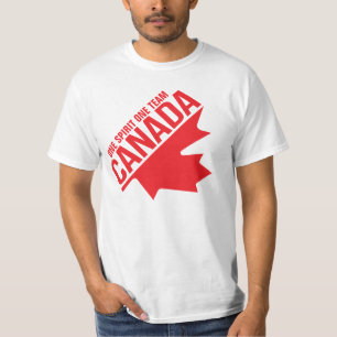 Un T-shirt de feuille du Canada tourné par équipe