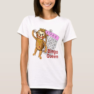 Un T-shirt de la reine de bingo de singe