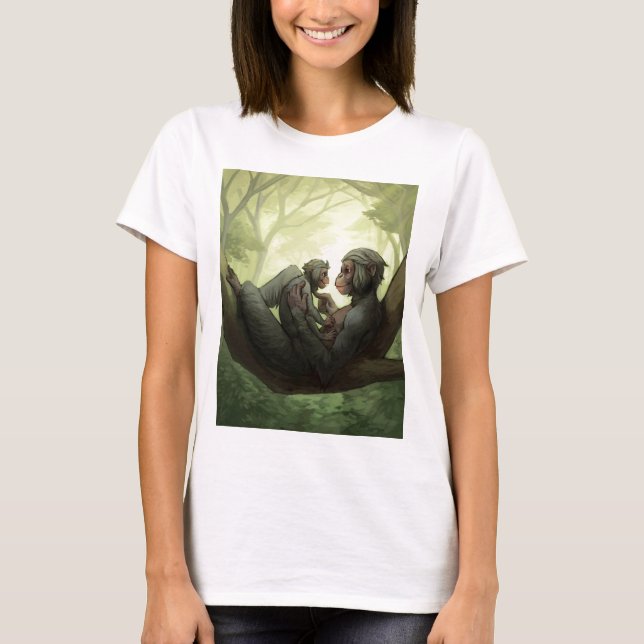 Un T-shirt de l'amour de mère de bonobo (Devant)