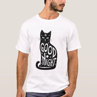 Un t-shirt design pour chat de bonne nuit