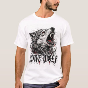Un T-Shirt Loup Noir Gothique Wolf - Sigma Alpha L