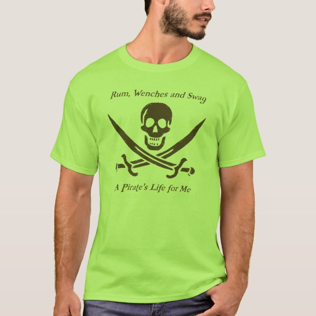 Un T-shirt naturel de la vie de pirates (Devant)