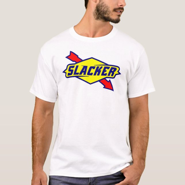 Un T-shirt plus lâche de parodie de logo de signe (Devant)