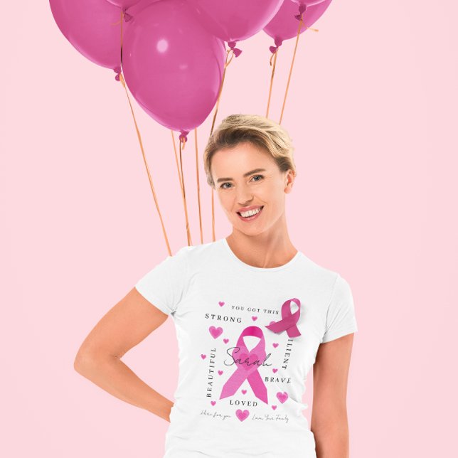 Un T-shirt pour l'autonomisation du cancer du sein (Empower someone with cancer with this personalized t-shirt! Matching collection available! )