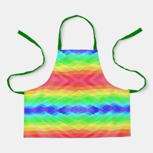Un tablier vibrant à motif arc-en-ciel avec des 