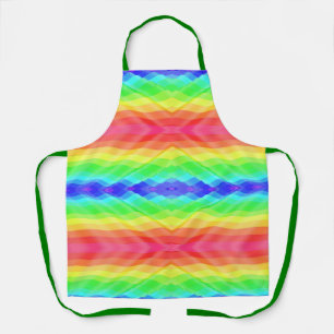 Un tablier vibrant à motif arc-en-ciel avec des 