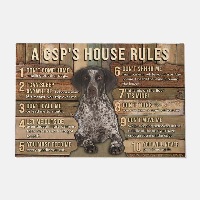 Un tapis de porte du GSP, chien drôle (Devant)
