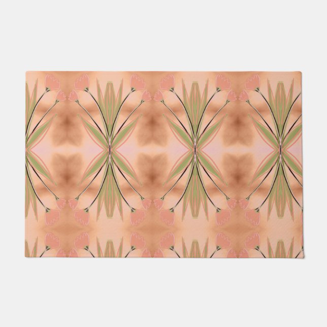Un Tapis De Sol Tulip Designer Aux Rose (Devant)